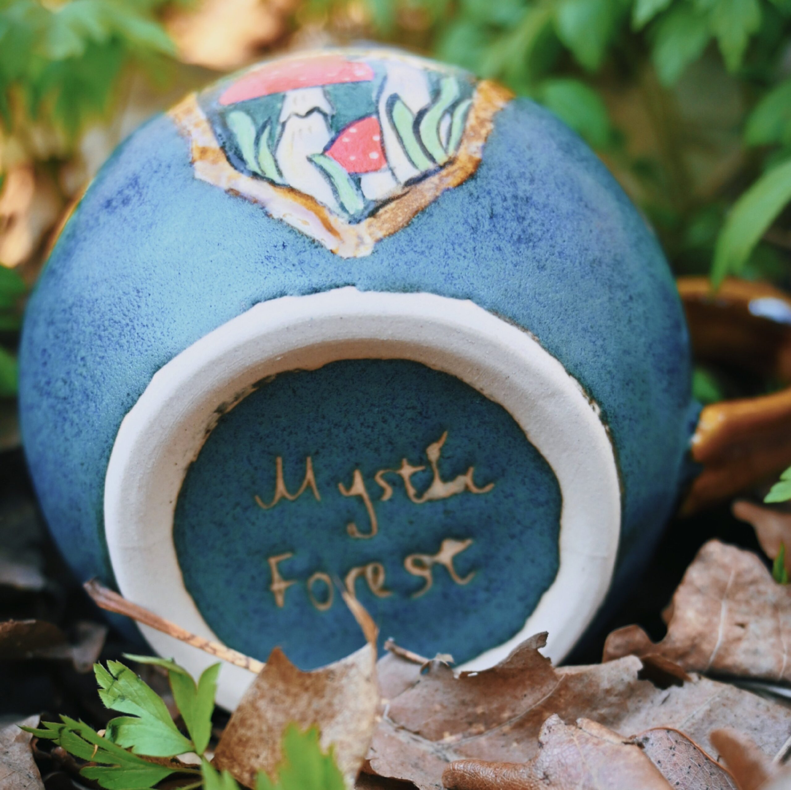 Muchomory - niebieski kubek 350 ml - obrazek 2